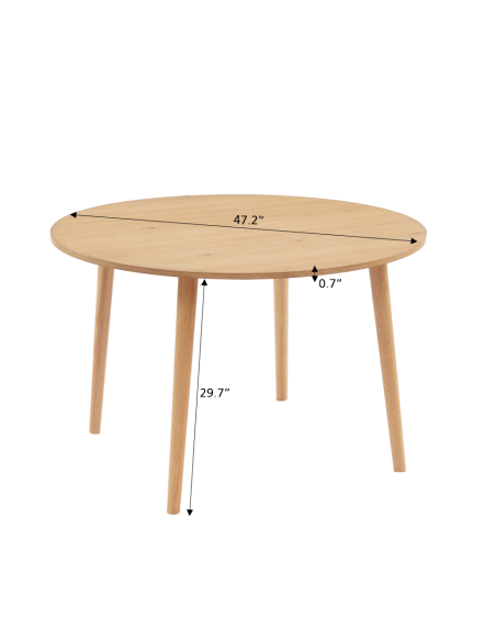 ORATELLO dining table oak veneer 47.24 inches