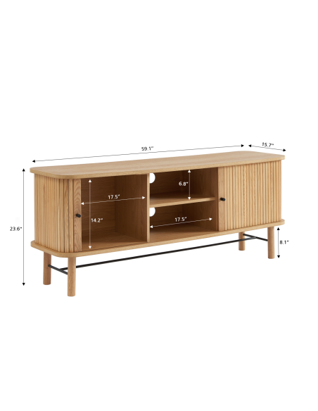 ERNEST ash tambour door TV stand