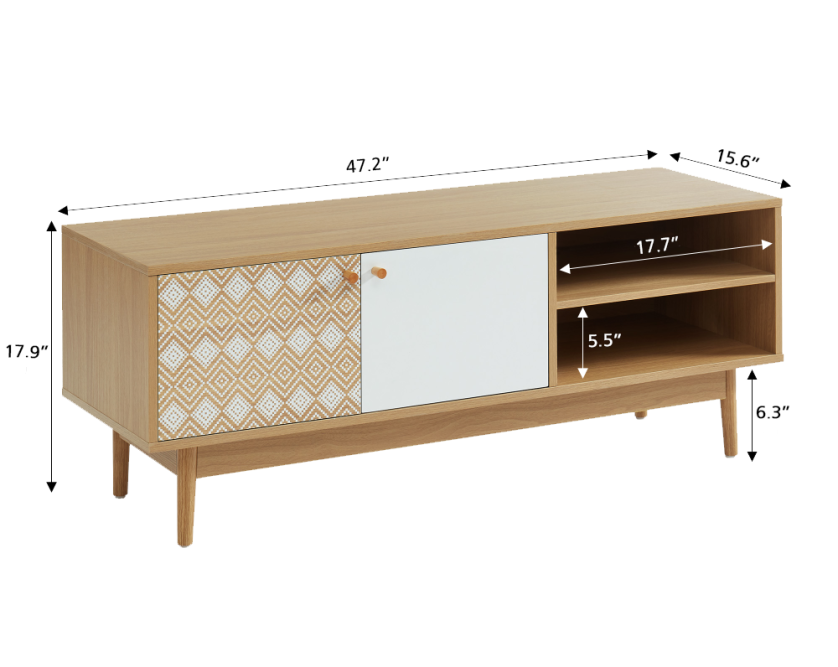 LEIKA white and oak effect TV unit... LEIKA white and oak effect TV unit...