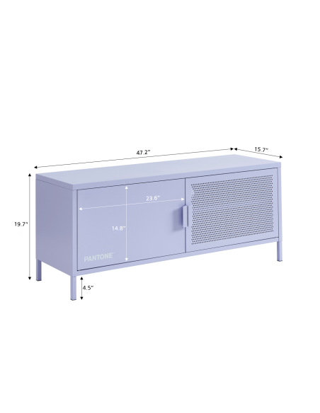 PANTONE TV cabinet lilac metal 47.24 inches