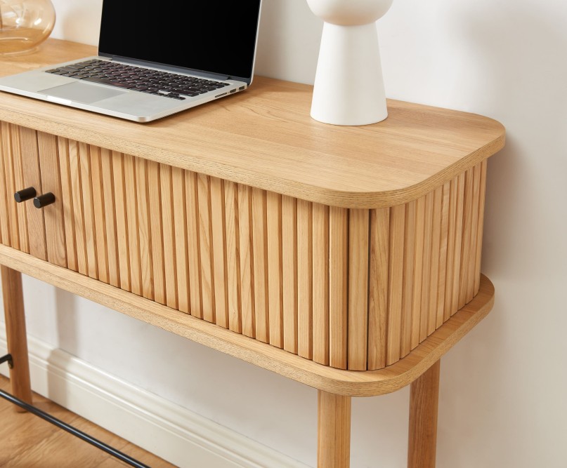 ERNEST ash tambour door console ERNEST ash tambour door console
