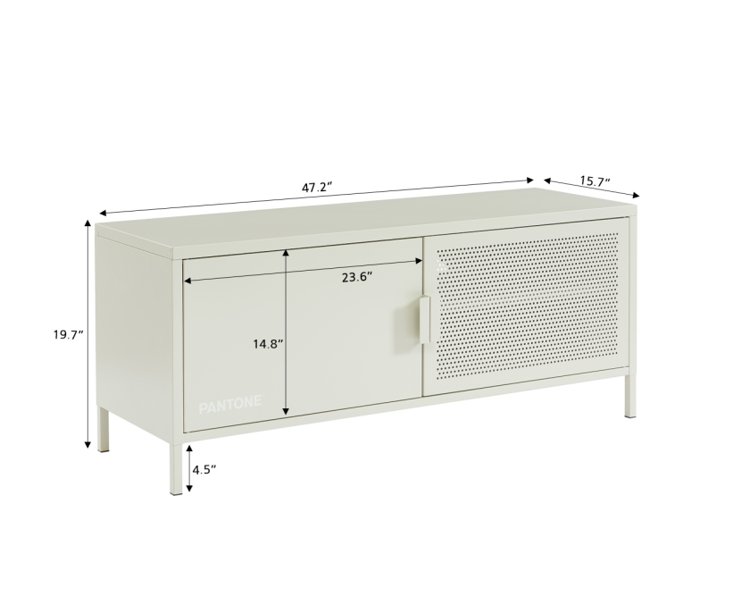 PANTONE TV cabinet sand beige metal... PANTONE TV cabinet sand beige metal...