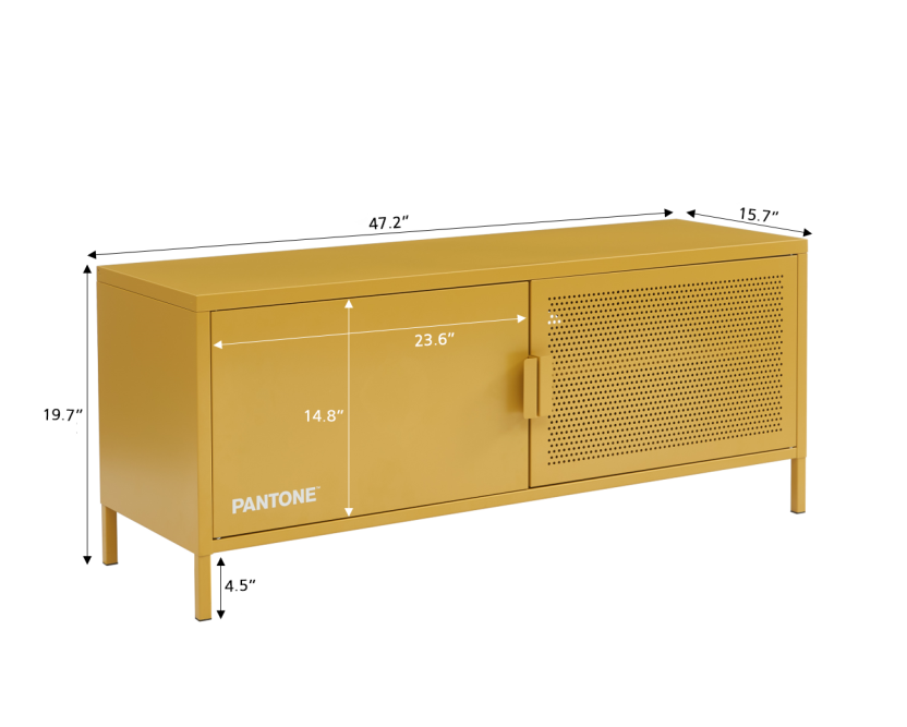 PANTONE TV cabinet mustard yellow... PANTONE TV cabinet mustard yellow...