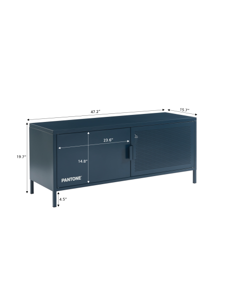 PANTONE TV cabinet in midnight blue metal 47.24 inches