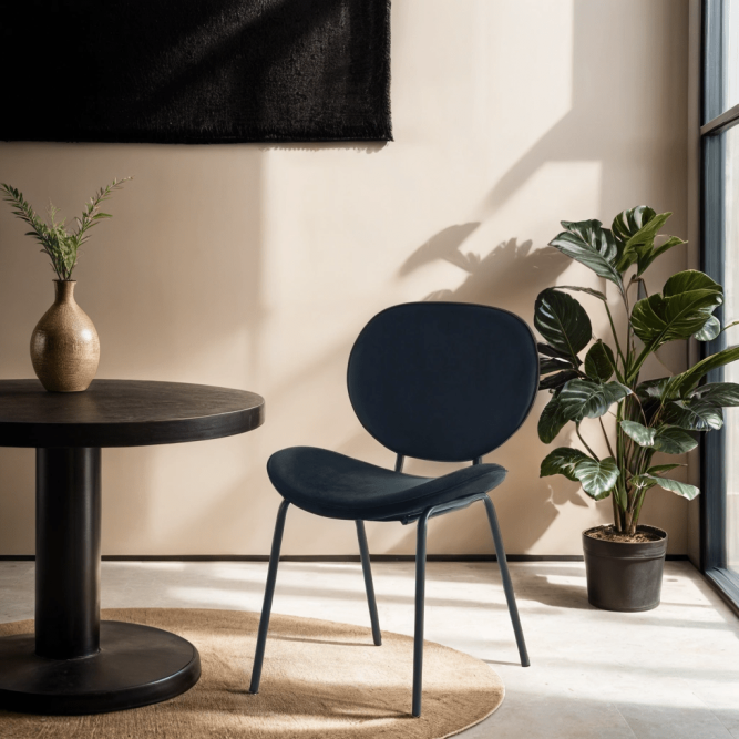 Set of 2 SHEILA chairs black velvet... Set of 2 SHEILA chairs black velvet...