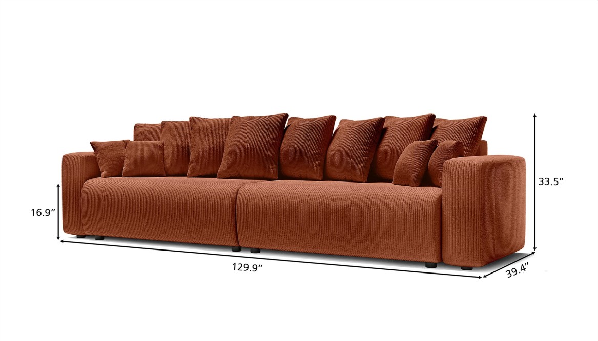 XL LEA straight convertible sofa...
