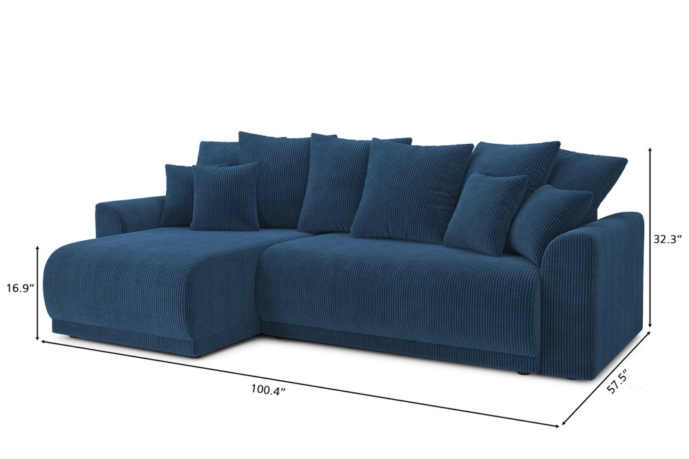 NOVA corner convertible sofa cobalt...