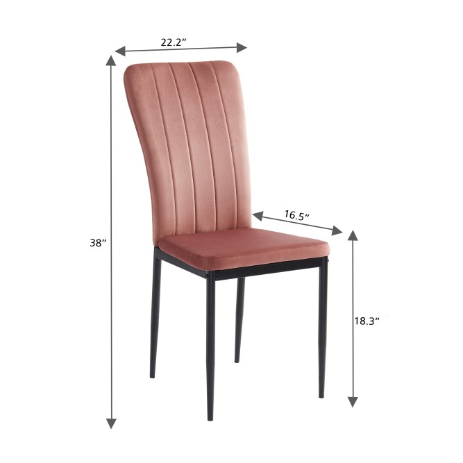 Set of 2 POPPY chairs pink velvet... Set of 2 POPPY chairs pink velvet...