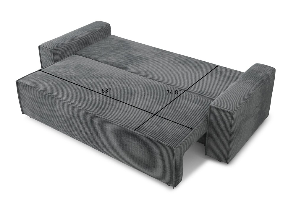 MARIUS straight convertible sofa...
