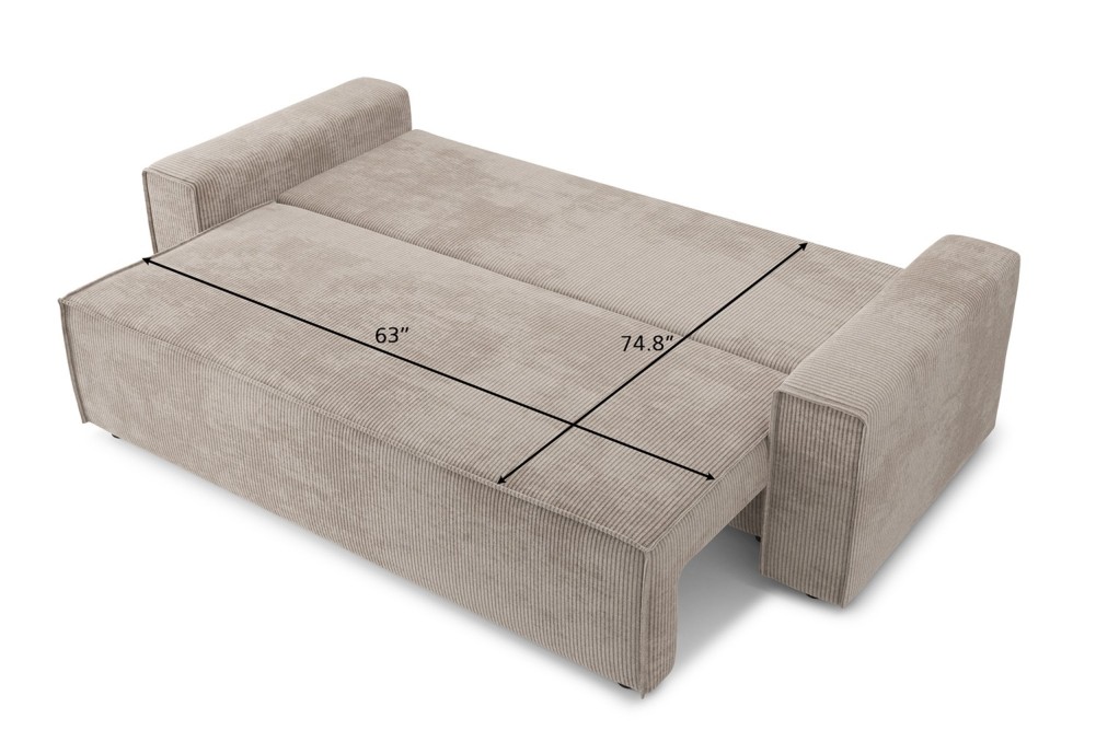 MARIUS straight convertible sofa...
