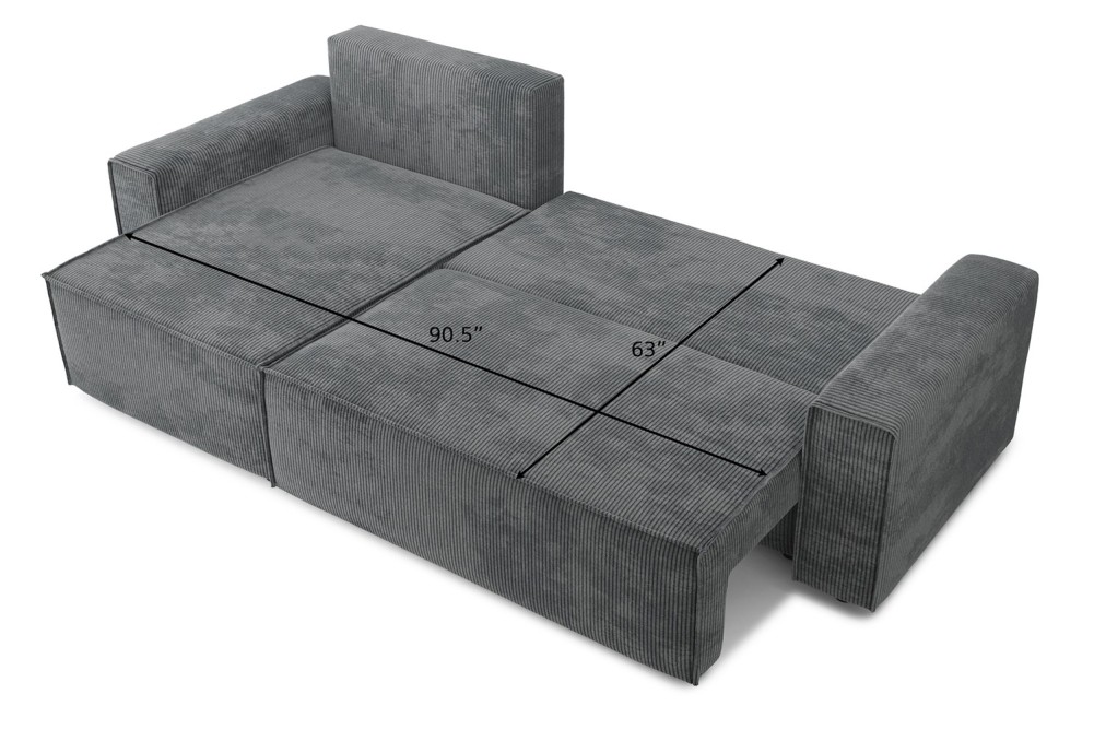 MARIUS corner convertible sofa mouse...