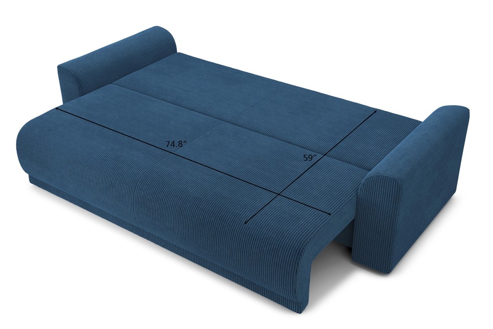 NOVA straight convertible sofa cobalt...