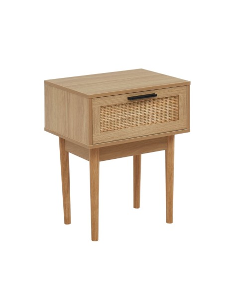 AMANA rattan cane 1-drawer bedside table 15.75 inches