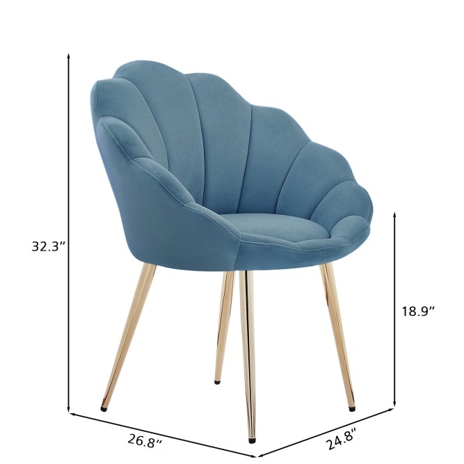 CORAIL blue velvet armchair with gold... CORAIL blue velvet armchair with gold...