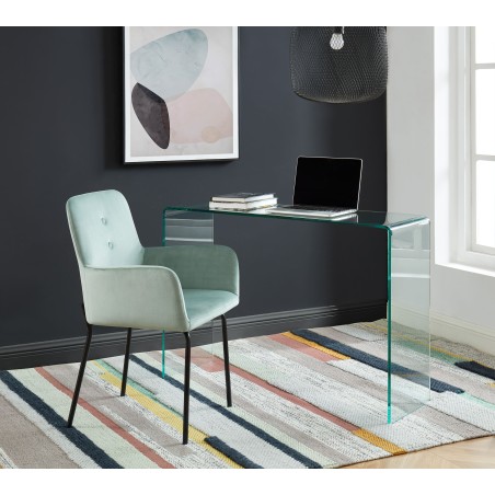 GINZA tempered glass transparent console 43.31 inches