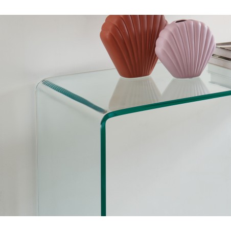 GINZA tempered glass transparent console 43.31 inches