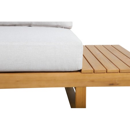 MONTANA light gray acacia wood 5-seater garden set