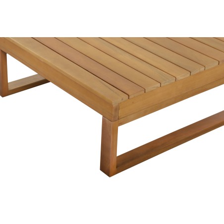 MONTANA light gray acacia wood 5-seater garden set