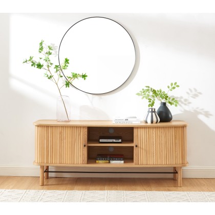 ERNEST ash tambour door TV stand 2