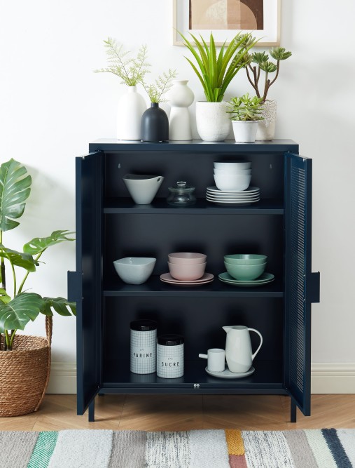 PANTONE metal night blue buffet h39.37 inches PANTONE metal night blue buffet h39.37 inches
