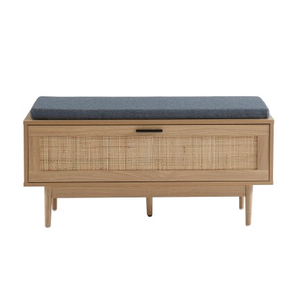 AMANA rattan cane shoe bench 39.37 inches