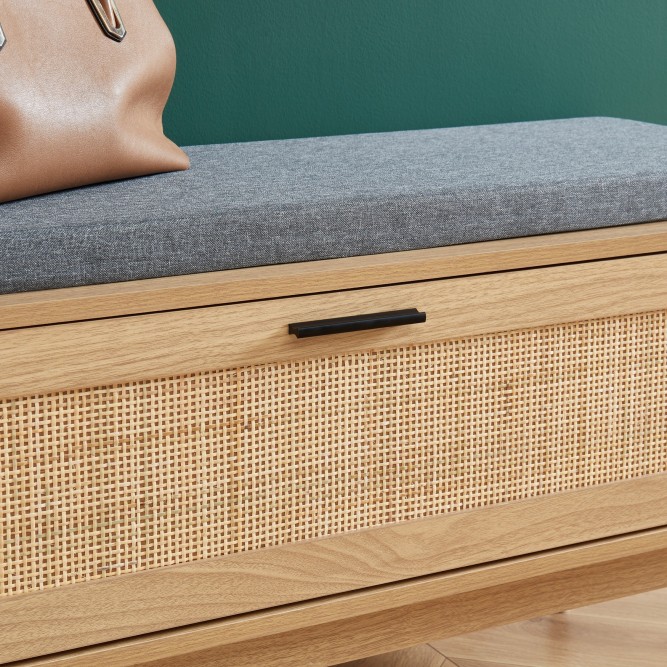 AMANA rattan cane shoe bench 39.37 inches AMANA rattan cane shoe bench 39.37 inches