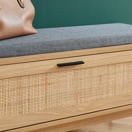 AMANA rattan cane shoe bench 39.37 inches