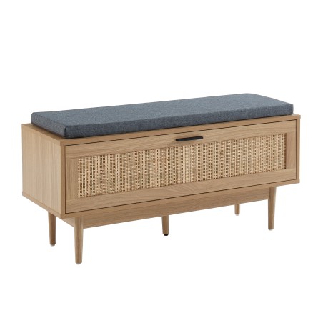 AMANA rattan cane shoe bench 39.37 inches