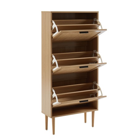 AMANA rattan cane shoe cabinet 3 doors 23.62 inches