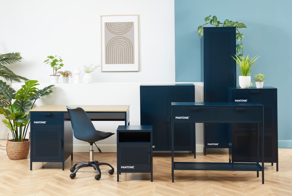 PANTONE metal night blue buffet h39.37 inches PANTONE metal night blue buffet h39.37 inches
