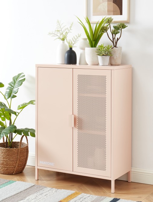 PANTONE metal blush pink buffet h39.37 inches