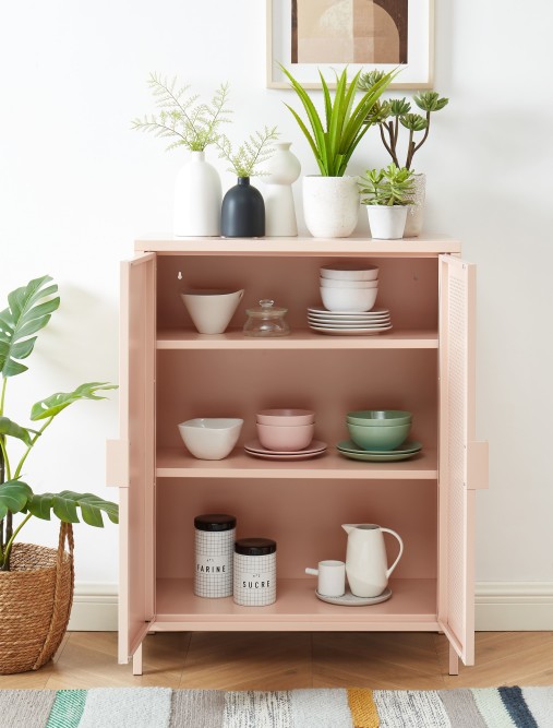 PANTONE metal blush pink buffet h39.37 inches