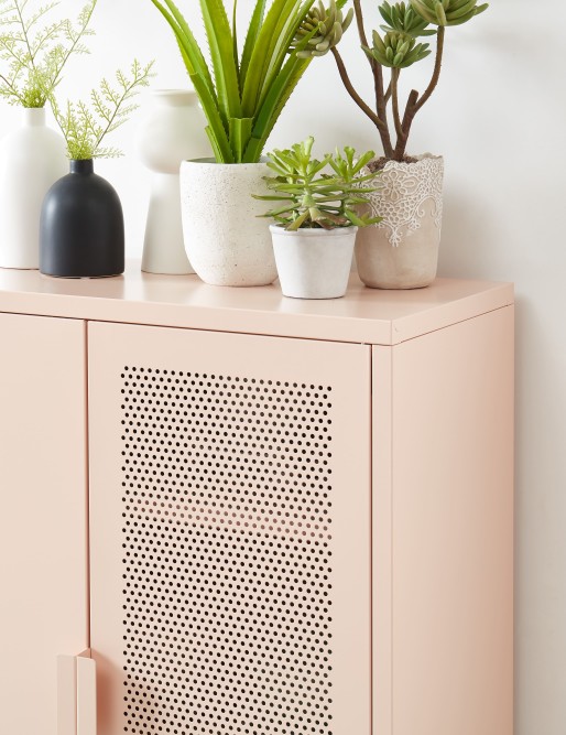 PANTONE metal blush pink buffet h39.37 inches