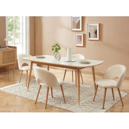 LEON ceramic marble effect dining table 70.87 inches