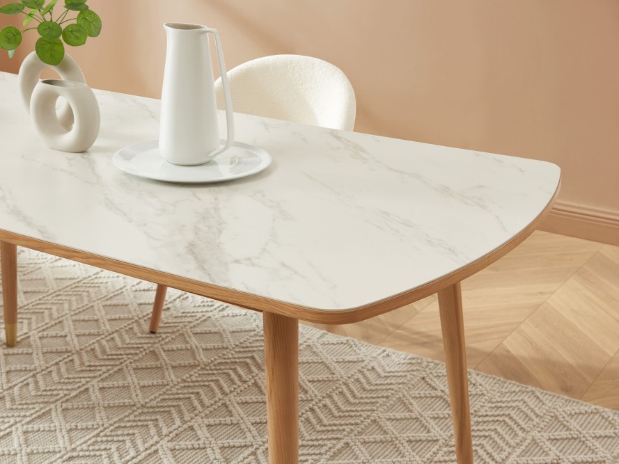 LEON ceramic marble effect dining table 70.87 inches