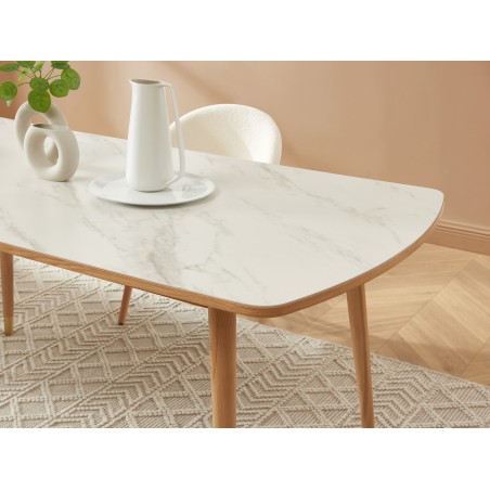 LEON ceramic marble effect dining table 70.87 inches