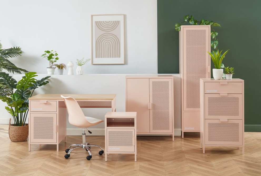 PANTONE metal blush pink buffet h39.37 inches