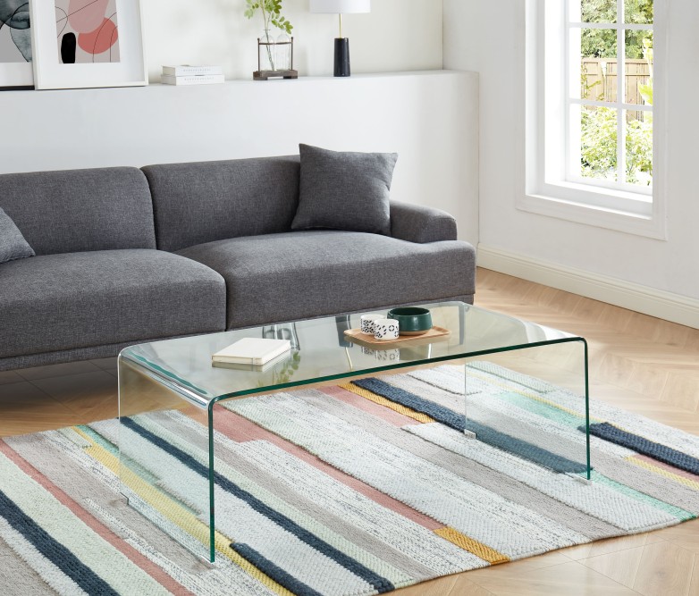 GINZA tempered glass coffee table 47.24 inches