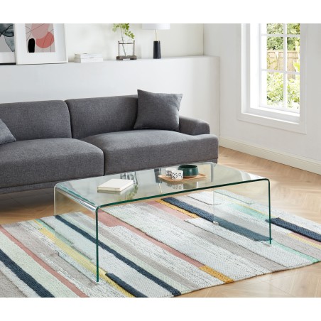GINZA tempered glass coffee table 47.24 inches