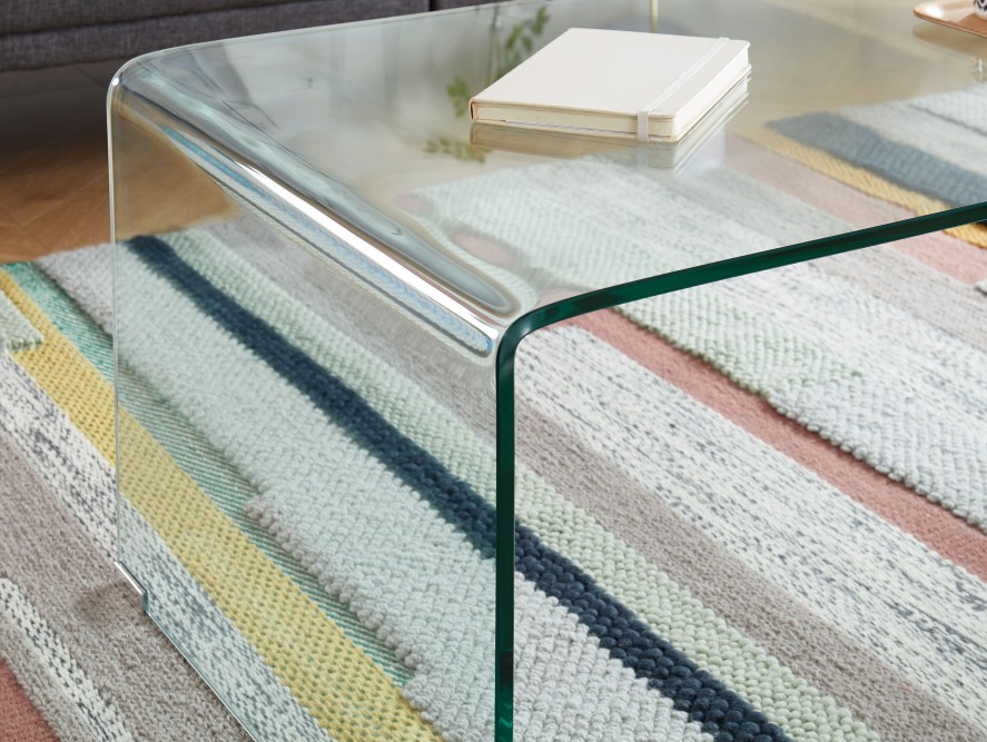 GINZA tempered glass coffee table 47.24 inches