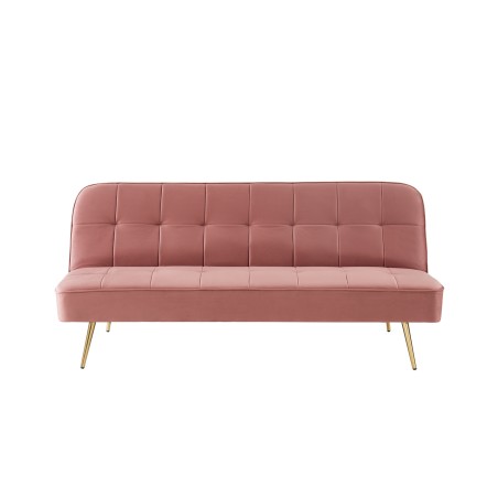 AROMA bench old rose velvet 3-seat convertible3
