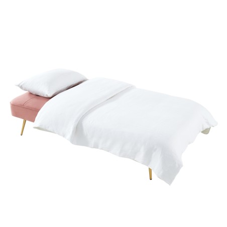 AROMA bench old rose velvet 3-seat convertible3