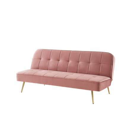 AROMA bench old rose velvet 3-seat convertible3