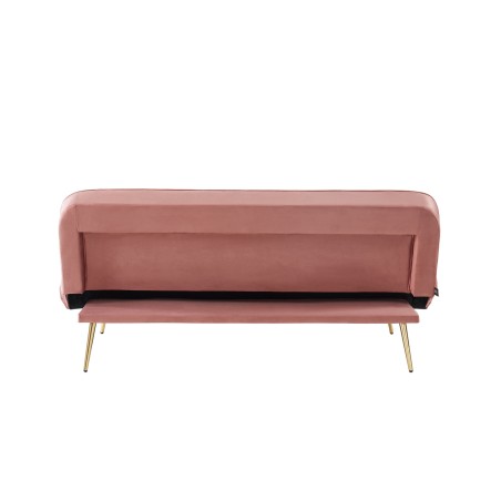 AROMA bench old rose velvet 3-seat convertible3