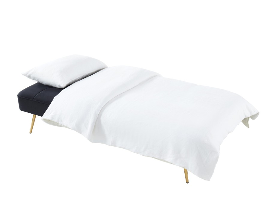 AROMA bench black velvet 3-seat convertible AROMA bench black velvet 3-seat convertible