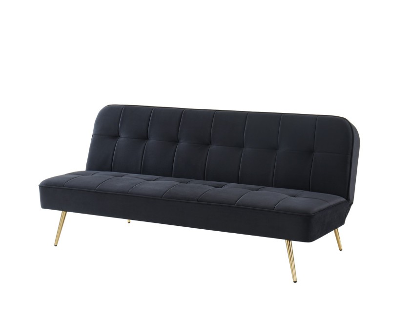 AROMA bench black velvet 3-seat convertible AROMA bench black velvet 3-seat convertible