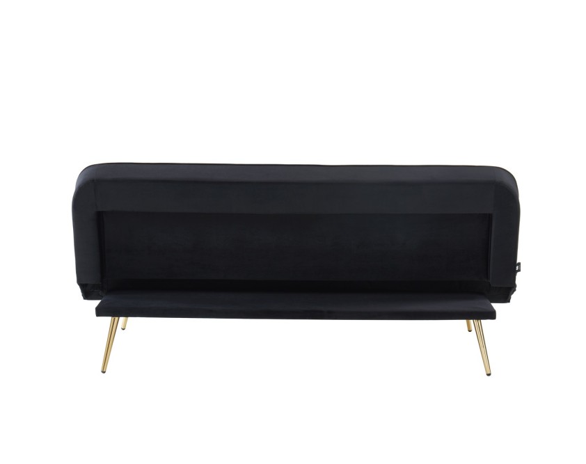 AROMA bench black velvet 3-seat convertible AROMA bench black velvet 3-seat convertible