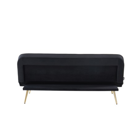 AROMA bench black velvet 3-seat convertible