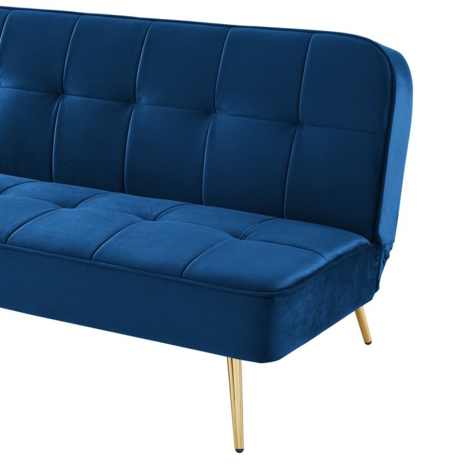 AROMA bench blue velvet 3-seat convertible AROMA bench blue velvet 3-seat convertible