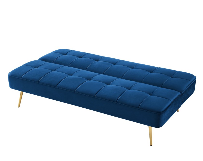 AROMA bench blue velvet 3-seat convertible AROMA bench blue velvet 3-seat convertible